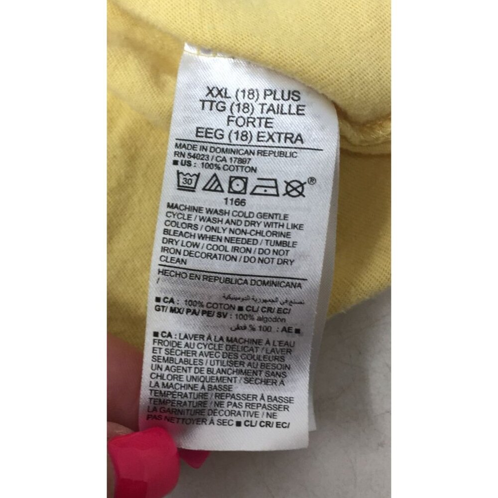 ''Grow Your Game'' Old Navy Yellow Short Sleeved Shirt Size XXL (18) - Picture 8 of 14